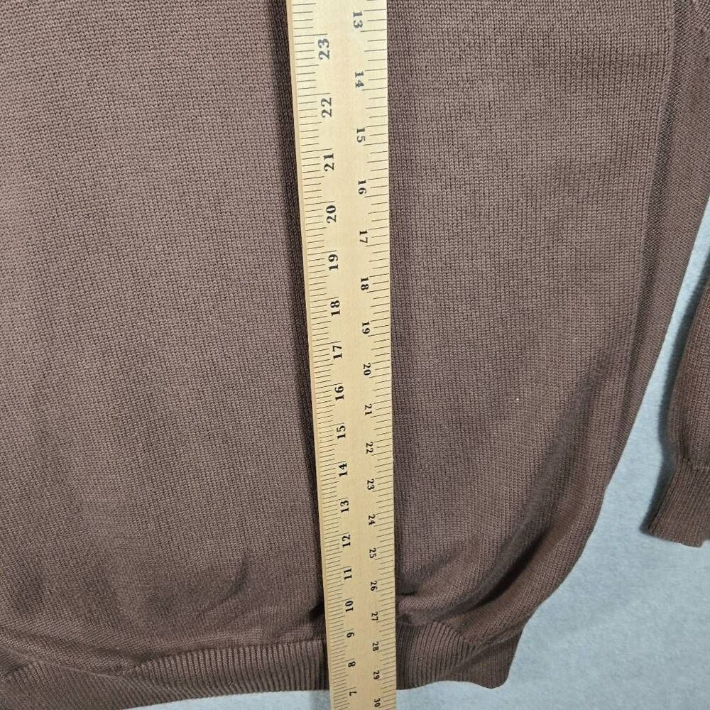 Lacoste Sweater Knit Vneck Size 7 2XL Brown - Picture 8 of 10
